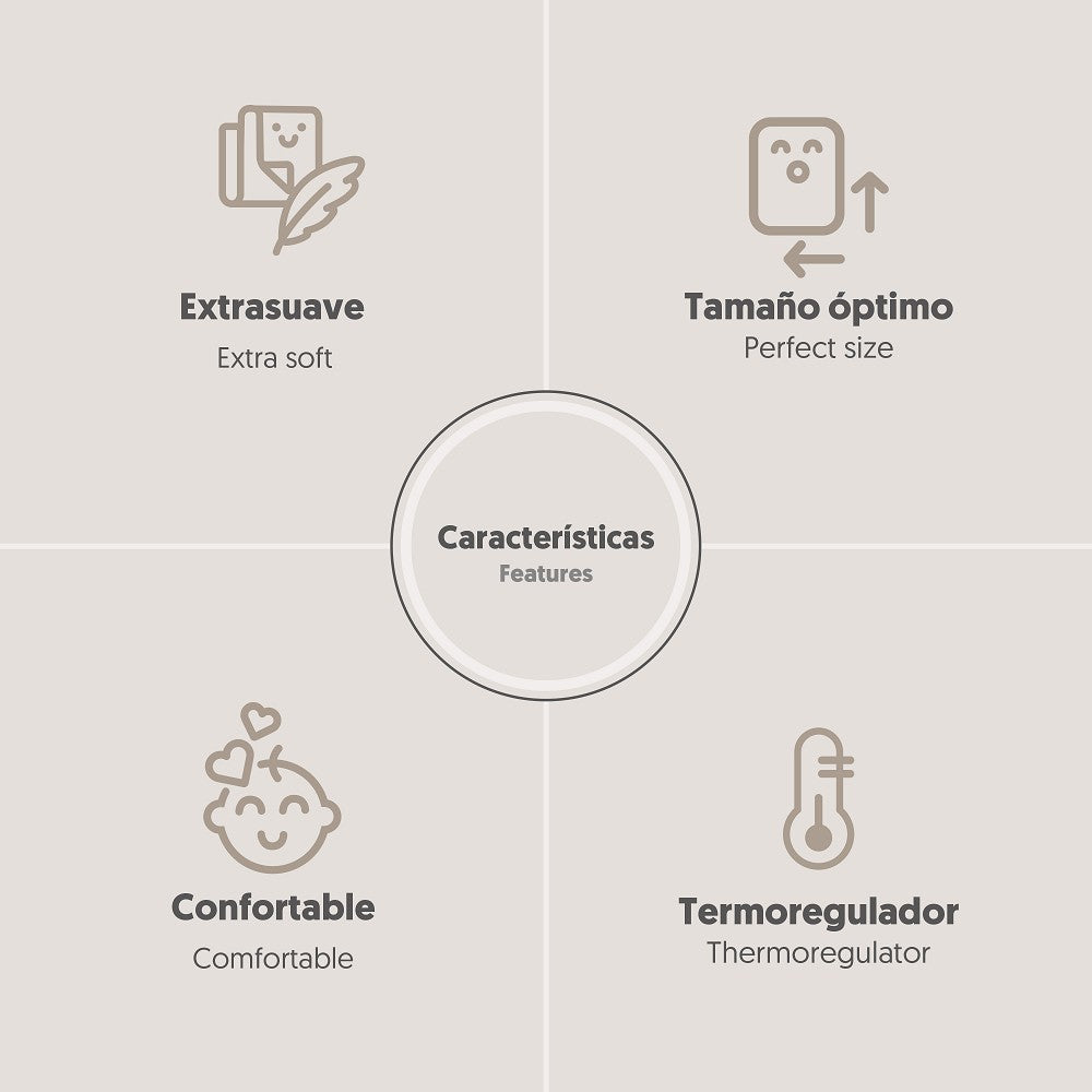 Kinderbettdecke aus Seidenstoff 110 × 140 cm – Elefante Cometa – Blau