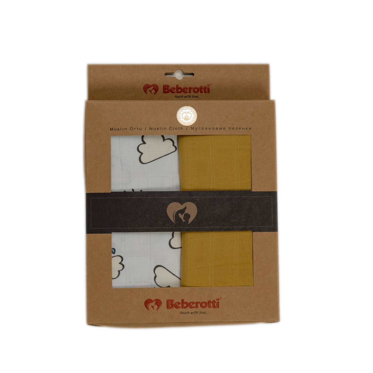 Musselin Baby-Tücher aus 100 % Baumwolle – 2-lagig, 75 × 90 cm (2er-Set)