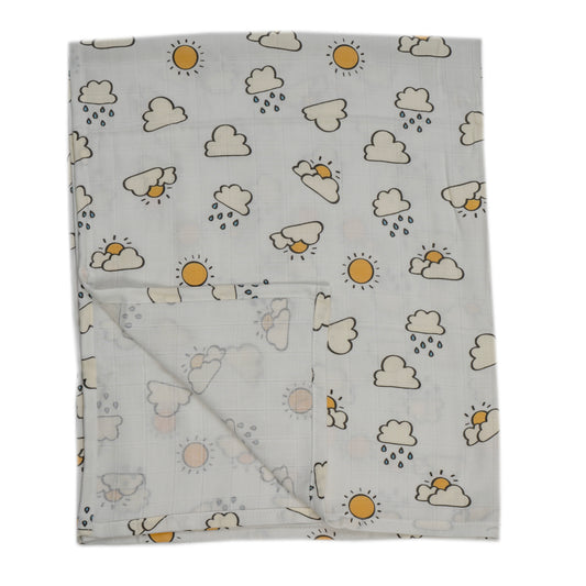 Musselin Baby-Tücher aus 100 % Baumwolle – 2-lagig, 75 × 90 cm (2er-Set)