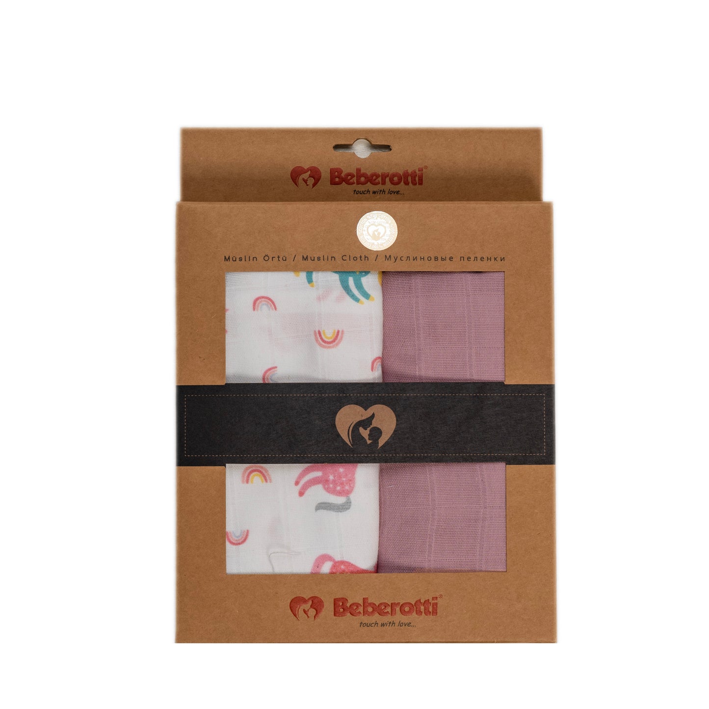 Musselin Baby-Tücher aus 100 % Baumwolle – 2-lagig, 75 × 90 cm (2er-Set)