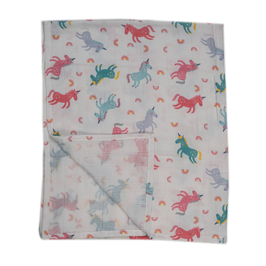 Musselin Baby-Tücher aus 100 % Baumwolle – 2-lagig, 75 × 90 cm (2er-Set)