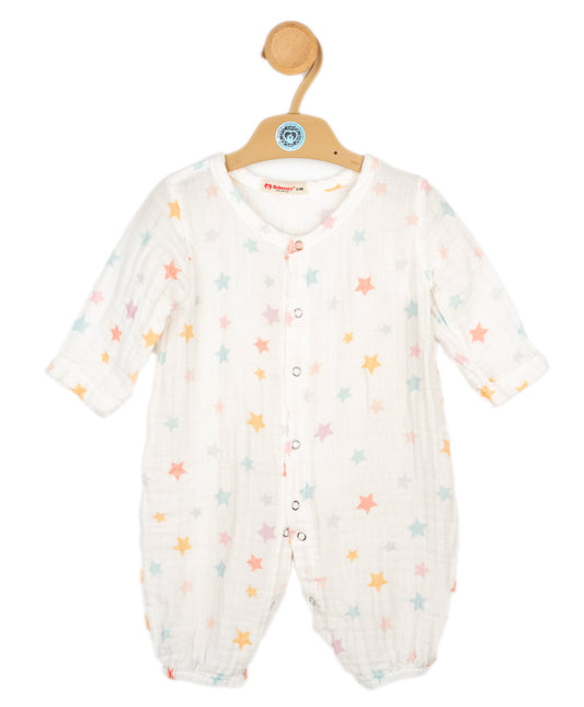 Musselin Babystrampler aus 100 % Baumwolle