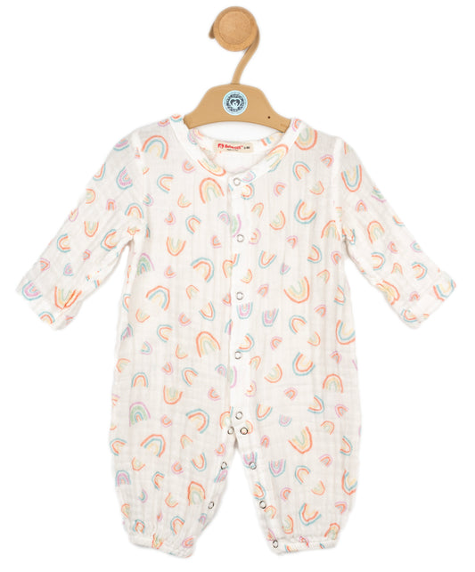 Musselin Babystrampler aus 100 % Baumwolle