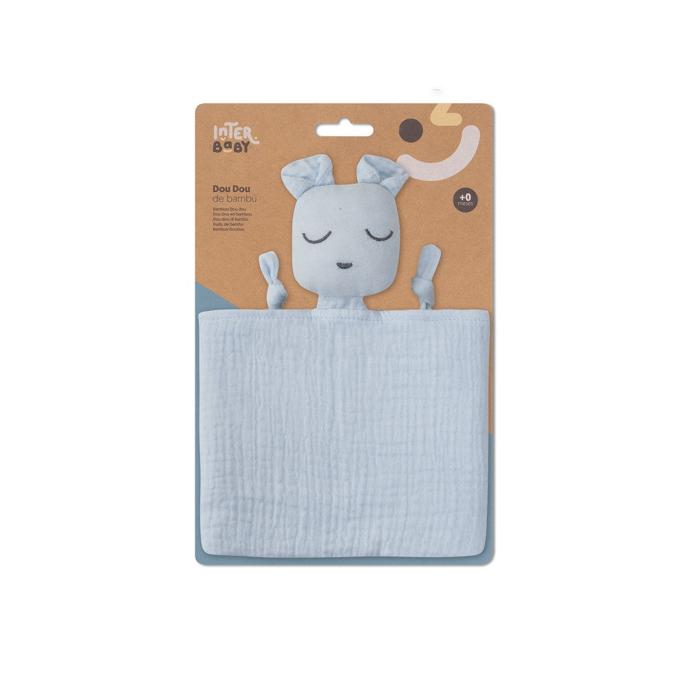 Bambus Doudou – Bär – Blau/Grau