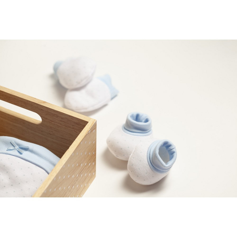 Baby Set 4-teilig für Neugeborene (0–6 Monate) – 100 % Baumwolle – Blau
