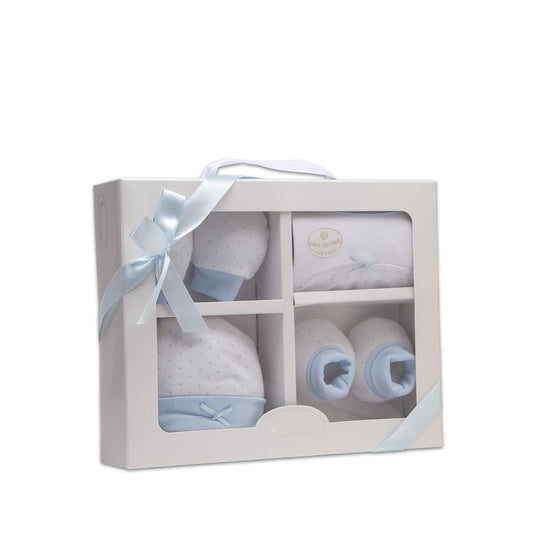 Baby Set 4-teilig für Neugeborene (0–6 Monate) – 100 % Baumwolle – Blau