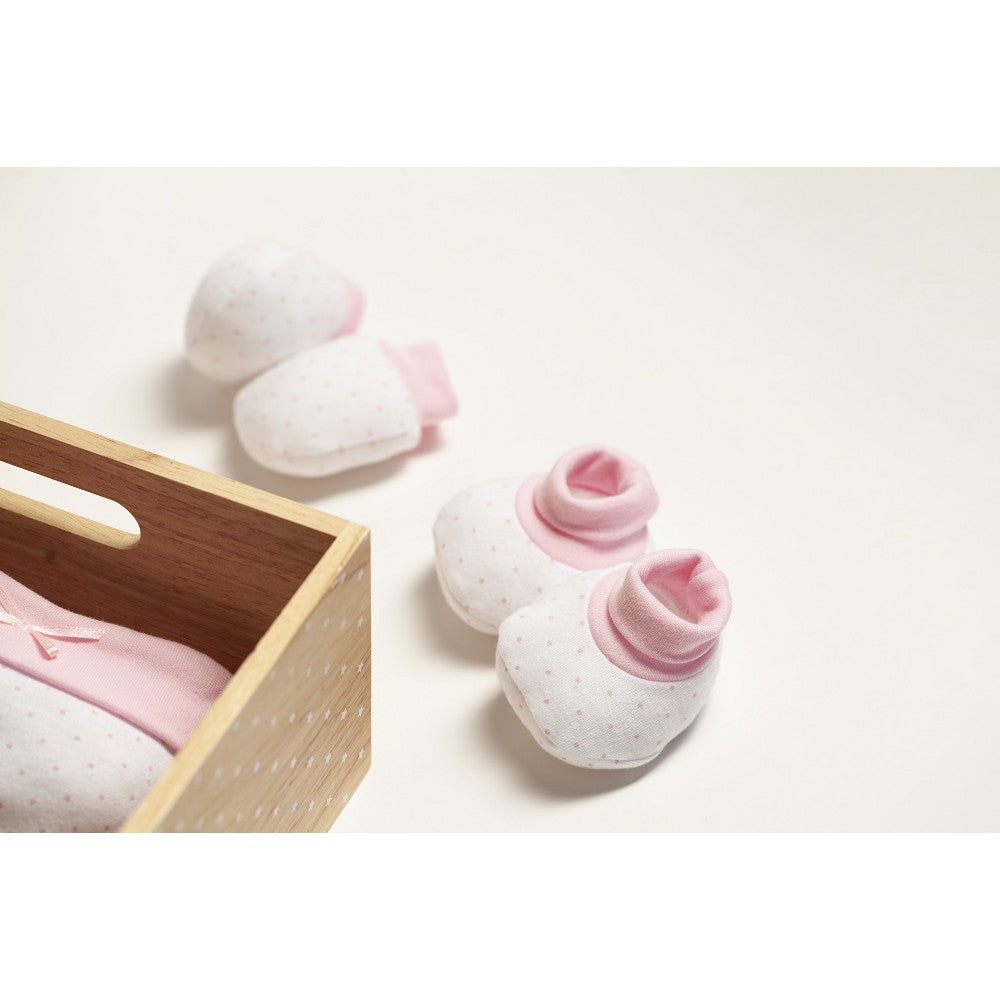 Baby Set 4-teilig für Neugeborene (0–6 Monate) – 100 % Baumwolle – Rosa
