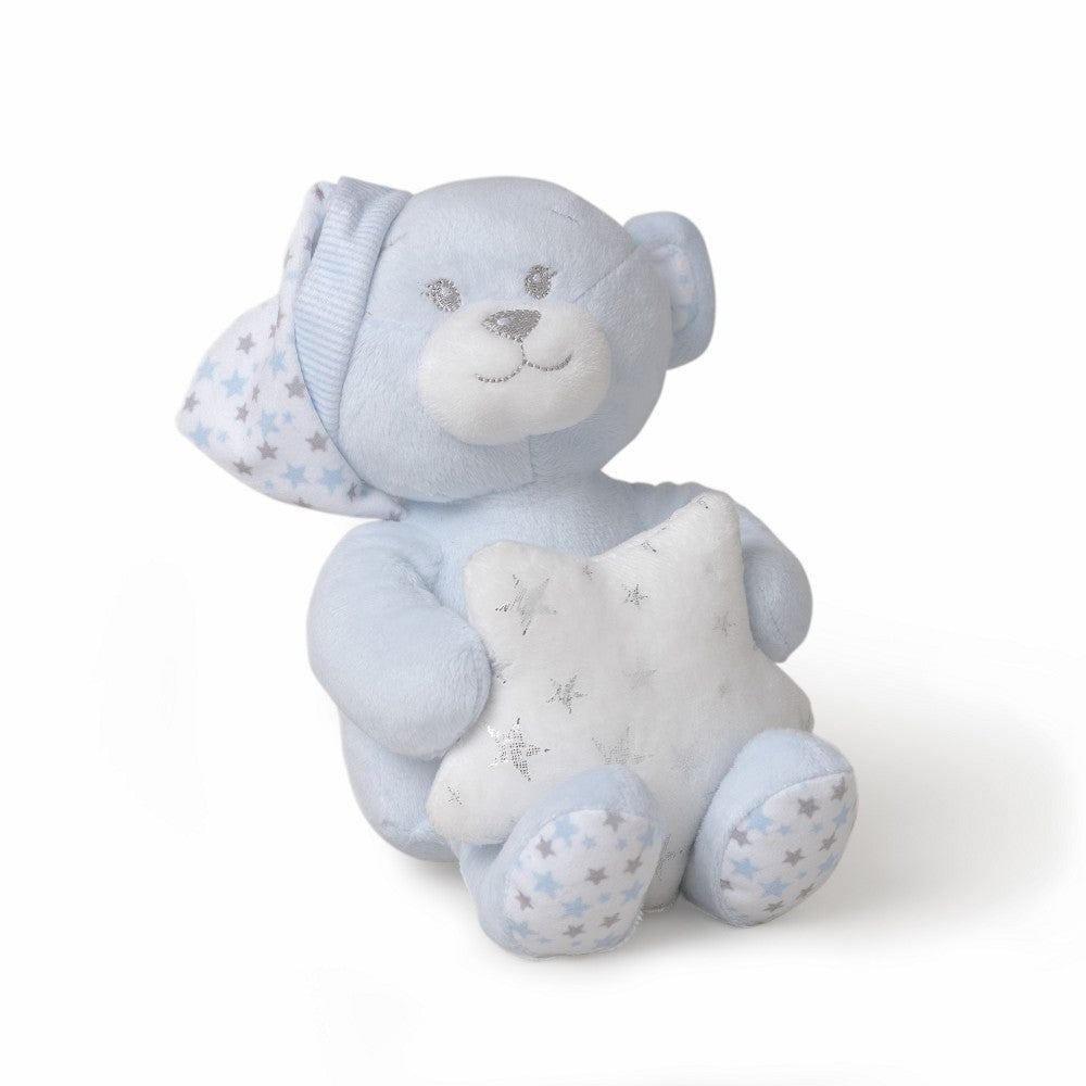 Baby Geschenkset 3-teilig – Plüschtier, Decke & Doudou – Blau