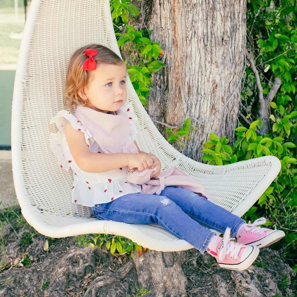 Geschenkset Baby – Doudou, Bandana & Beißring – Blau/Grau