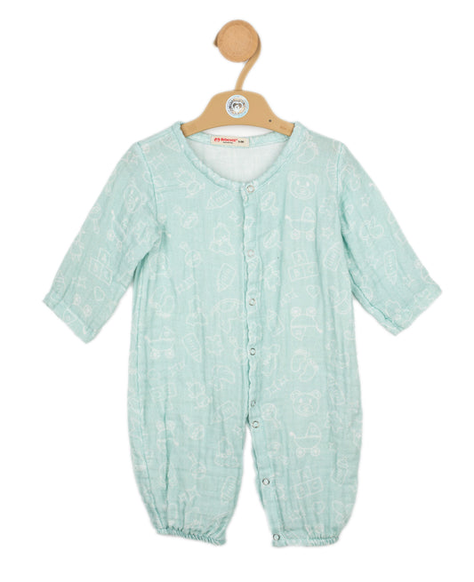 Musselin Babystrampler aus 100 % Baumwolle